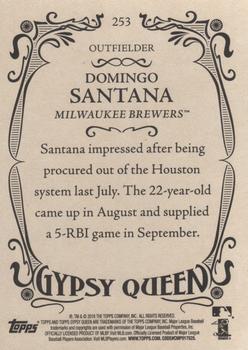 2016 Topps Gypsy Queen #253 Domingo Santana Back
