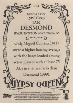 2016 Topps Gypsy Queen #254 Ian Desmond Back