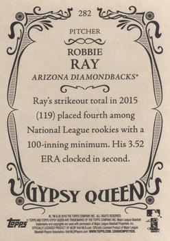 2016 Topps Gypsy Queen #282 Robbie Ray Back