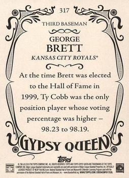 2016 Topps Gypsy Queen #317 George Brett Back