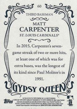 2016 Topps Gypsy Queen #60 Matt Carpenter Back