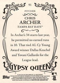 2016 Topps Gypsy Queen #91 Chris Archer Back