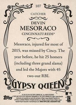 2016 Topps Gypsy Queen #107 Devin Mesoraco Back