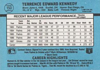 1988 Donruss #150 Terry Kennedy Back