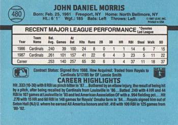 1988 Donruss #480 John Morris Back