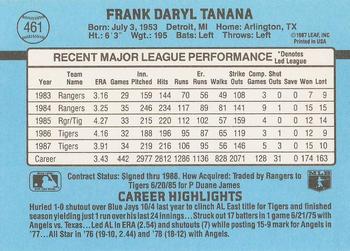 1988 Donruss #461 Frank Tanana Back