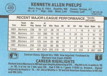1988 Donruss #489 Ken Phelps Back