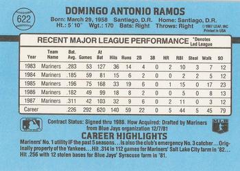 1988 Donruss #622 Domingo Ramos Back