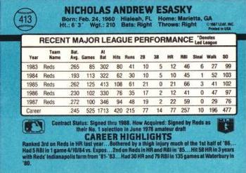 1988 Donruss #413 Nick Esasky Back