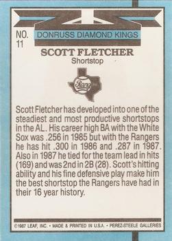 1988 Donruss #11 Scott Fletcher Back