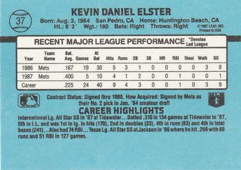 1988 Donruss #37 Kevin Elster Back