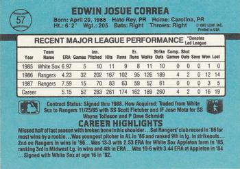 1988 Donruss #57 Ed Correa Back