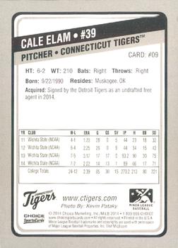 2014 Choice Connecticut Tigers #09 Cale Elam Back