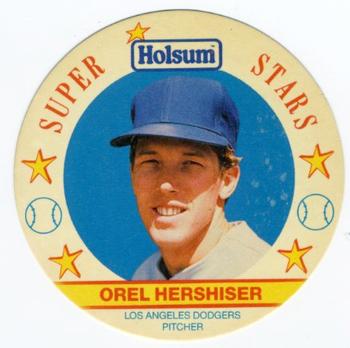 1989 Holsum Discs #18 Orel Hershiser Front