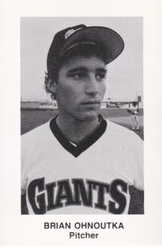 1985 Pacific Everett Giants II #NNO Brian Ohnoutka Front