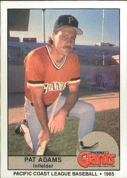 1985 Cramer Phoenix Giants #186 Pat Adams Front