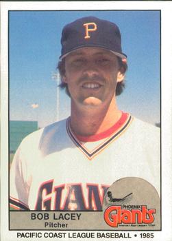 1985 Cramer Phoenix Giants #191 Bob Lacey Front