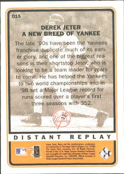 1999 Upper Deck Retro - Distant Replay #D15 Derek Jeter  Back