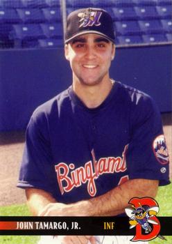 2000 Blueline Q-Cards Binghamton Mets #27 John Tamargo Jr. Front