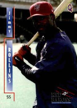 2000 Blueline Q-Cards Scranton/Wilkes-Barre Red Barons #17 Jimmy Rollins Front