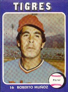 1976-77 Venezuelan Winter League Stickers #16 Roberto Munoz Front