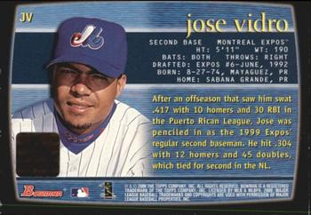 2000 Bowman - Autographs #JV Jose Vidro Back