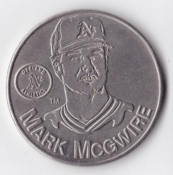 1991 Kenner Starting Lineup Cards - Collector Coins #NNO Mark McGwire Front