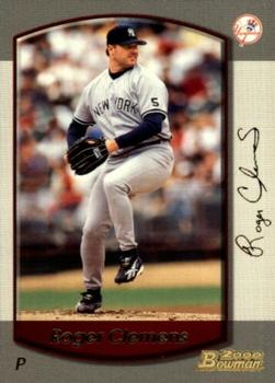 2000 Bowman - Gold #129 Roger Clemens  Front