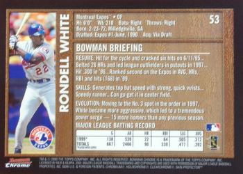 2000 Bowman Chrome - Retro/Future #53 Rondell White  Back