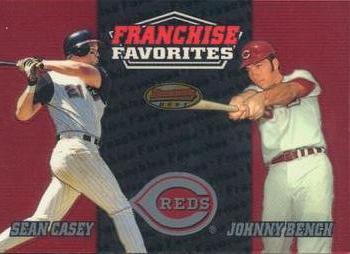 2000 Bowman's Best - Franchise Favorites #FR1C Sean Casey / Johnny Bench  Front