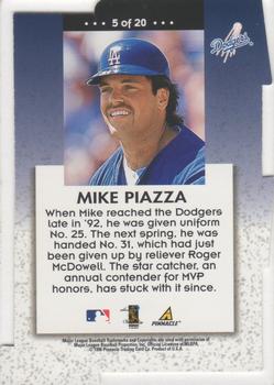 1998 Pinnacle Inside - Behind the Numbers #5 Mike Piazza Back