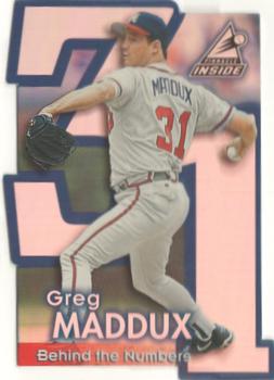 1998 Pinnacle Inside - Behind the Numbers #12 Greg Maddux Front