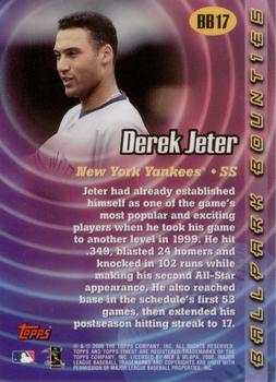 2000 Finest - Ballpark Bounties #BB17 Derek Jeter  Back