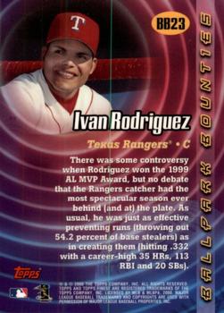 2000 Finest - Ballpark Bounties #BB23 Ivan Rodriguez  Back
