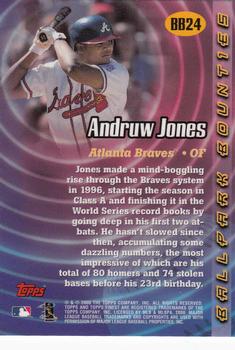 2000 Finest - Ballpark Bounties #BB24 Andruw Jones  Back