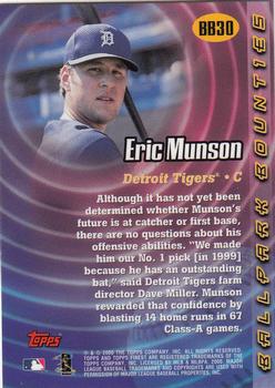 2000 Finest - Ballpark Bounties #BB30 Eric Munson  Back