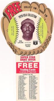 1977 Pepsi-Cola Collection Glove Discs - Full Gloves #28 Ron LeFlore Front