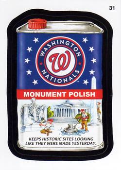 2016 Topps MLB Wacky Packages #31 Nationals Monument Polish Front