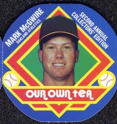 1988 Our Own Tea Discs #4 Mark McGwire Front