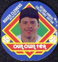 1988 Our Own Tea Discs #9 Roger Clemens Front