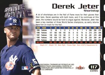 2000 Fleer Gamers - Extra #117 Derek Jeter Back