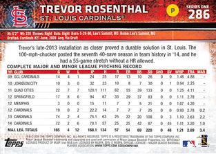2015 Topps Mini #286 Trevor Rosenthal Back