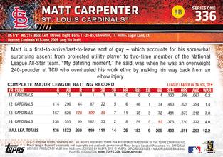 2015 Topps Mini #336 Matt Carpenter Back