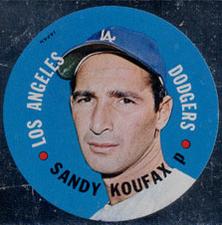1967 Topps Discs #NNO Sandy Koufax Front