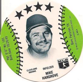 1982 On Deck Cookies Discs #NNO Mike Hargrove Front