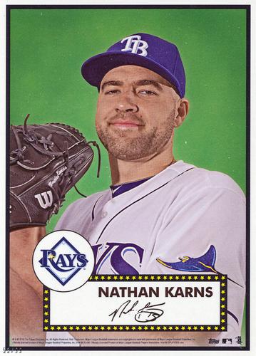 2015 Topps MLB Collection '52 Tribute Call-Up Series 5x7 #NNO Nathan Karns Front