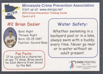2015 Minnesota Twins Police #4 Brian Dozier Back
