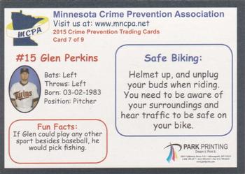 2015 Minnesota Twins Police #7 Glen Perkins Back