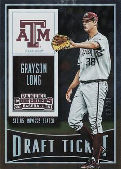 2015 Panini Contenders - Draft Ticket #45 Grayson Long Front