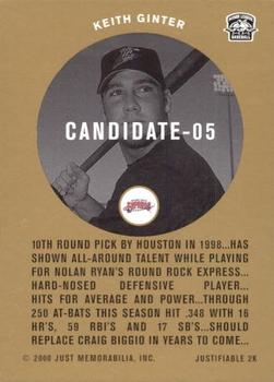 2000 Just - Candidates #JC05 Keith Ginter  Back